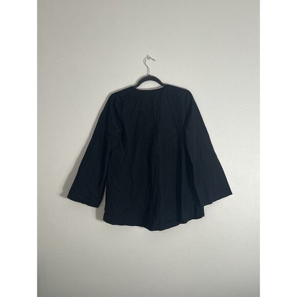 SBJ Austin Black Long Sleeve Cotton Tunic Top Size 1 - Picture 7 of 14